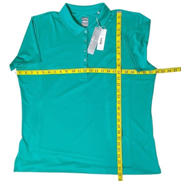 Callaway Golf Polo Women's Short Sleeve Opti-Dri Shirt Columbia Green Plus XXL - Picture 8 of 16